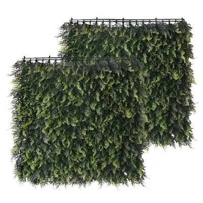 人工ツゲの木のパネルヘッジマット屋外グリーン