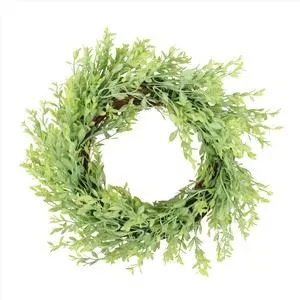 草は結婚式のパーティーの装飾のために花輪を残します