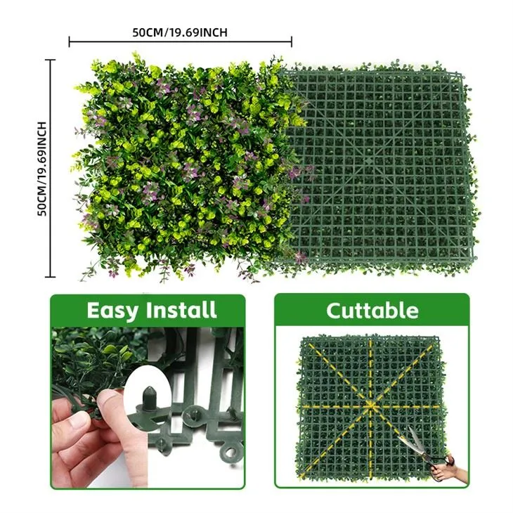 Artificial Luck Four Leaves Grass Boxwood Panel