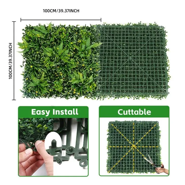 PURPLE FLOWERS Boxwood Panel